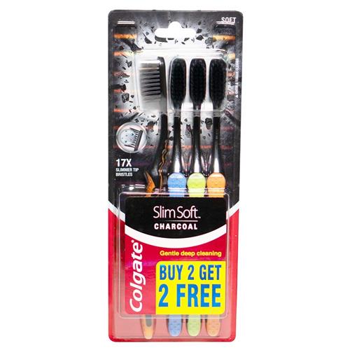 COLGATE TOOTHBRUSH CHARCOAL 2+2